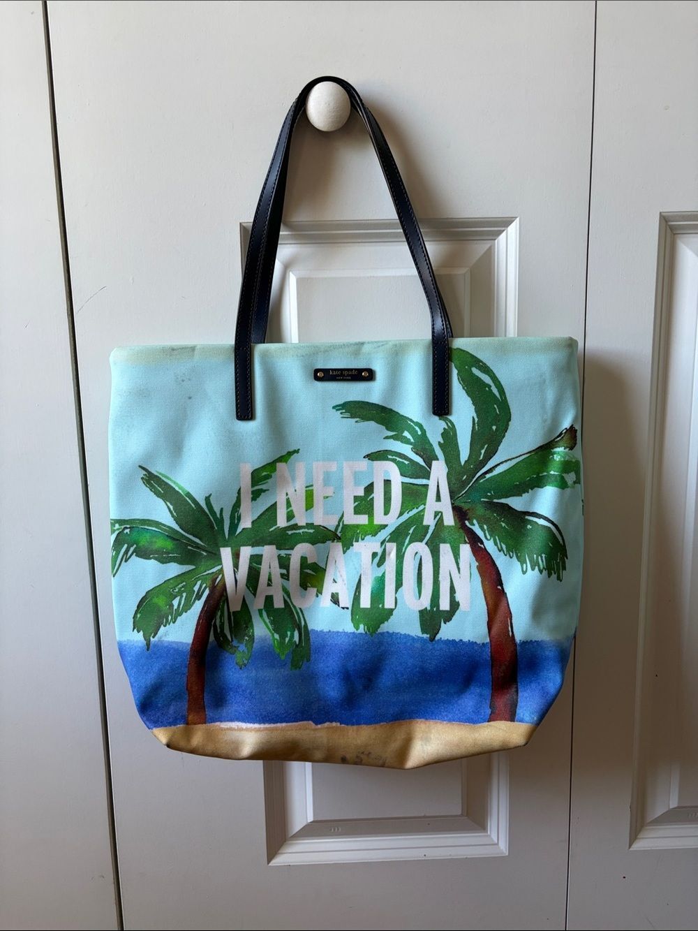 KATE SPADE I Need A Vacation Palm Tree Bon Shopper